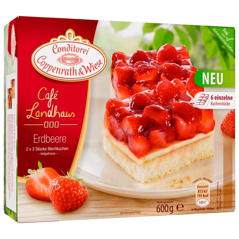 Conditorei Coppenrath & Wiese Erdbeere Blechkuchen 600g